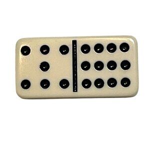 Double Twelve Dominos Replacement Tile 7 12 Black Dot Vintage mq